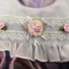 Vestido con accesorios para niña morado con blanco con zapatitos - Imagen 3