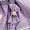 Vestido con accesorios para niña morado con blanco con zapatitos - Imagen 2