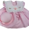 Vestido con accesorios para niña rosa con blanco