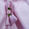 Vestido con accesorios para niña rosa con blanco - Imagen 2