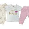 Set de 3 piezas para niña pañalero, pantalón, pañalero "Conejo"