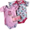 Set 2 piezas de pañaleros rosa mexicano de  Buhos