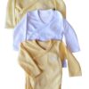 Set de 3 piezas playera básica cruzada en amarillo