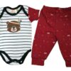 Set de 2 piezas pañalero y pantalón oso apache